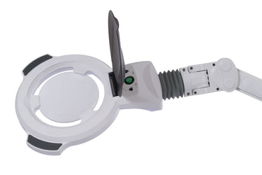 LED magnifying lamp ZOOM+ on stand with 5 diopters