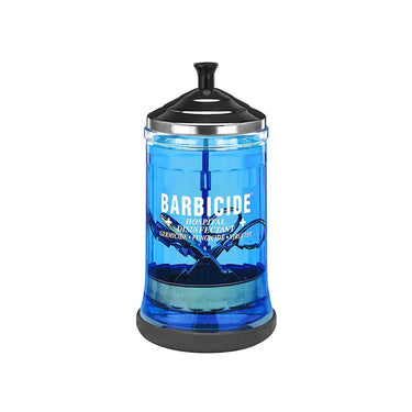 Barbicide glass container for disinfection - perfect for professionals who want a high standard of hygiene