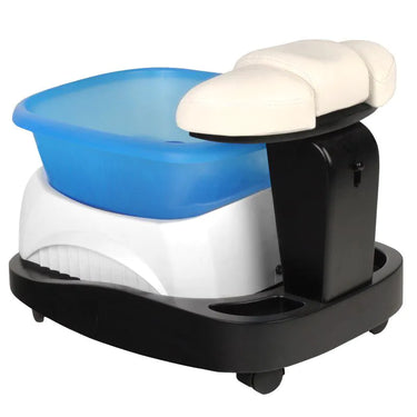Professional foot bath with massage and temperature control - with wheels and adjustable footrest