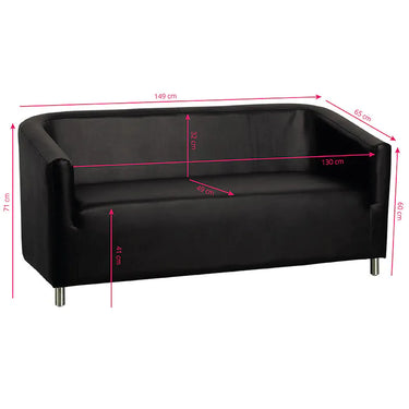 Loungesofa til venterom fra Gabbiano - økologisk skinn