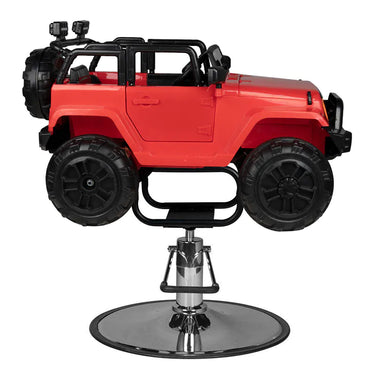 Børnefrisørstol - SUV-design i rød