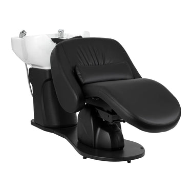 Gabbiano Amsterdam hair washing chair in organic leather - comfortable and modern design