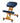 Ergonomic kneeling chair with beech wood frame - adjustable height and universal wheels