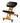 Ergonomic kneeling chair with beech wood frame - adjustable height and universal wheels