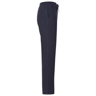 Men's yoga pants in dark blue - tight-fitting pants with drawstring waist and side pockets