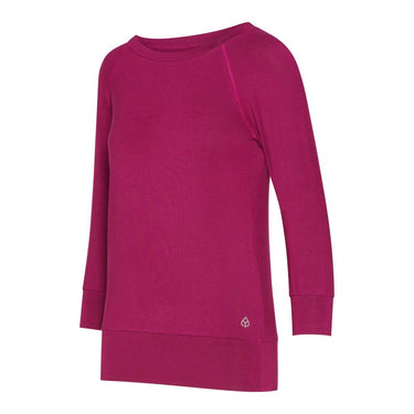 Long-sleeved yoga blouse in purple - soft, flexible and perfect for yoga and meditation