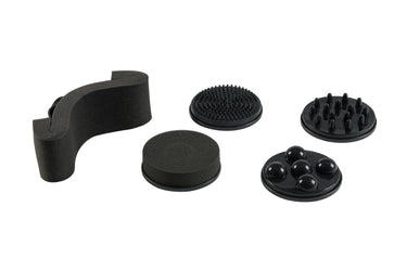 Vibrating body massager with 5 heads, adjustable time and intensity