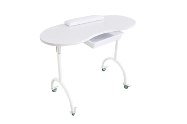 Foldable and portable manicure table with drawer and carrying bag