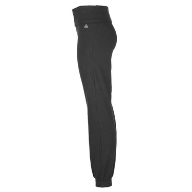 Yamadhi Roll Down Yoga Pants in Black - Ankle-Length and Comfortable with Wide Waist