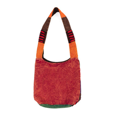 Patchwork hippie skuldertaske - farverig taske til yoga og hverdag